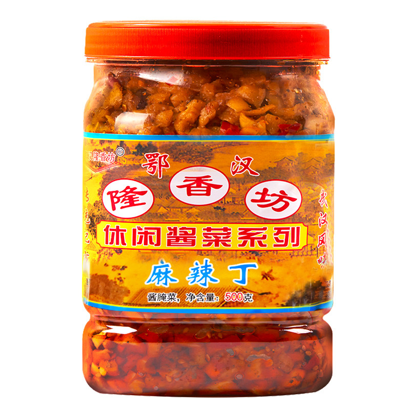 鄂汉隆香坊麻辣萝卜干麻辣丁酱菜热干面下饭木瓜丝脆黄瓜