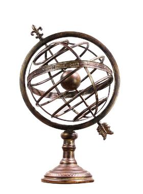 美式复古浑天仪摆设金属工艺品