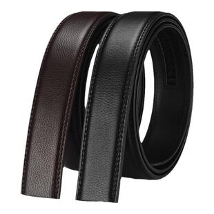 老人头皮带男真皮不带头青年自动扣带身3.5宽加长无扣牛皮腰带条