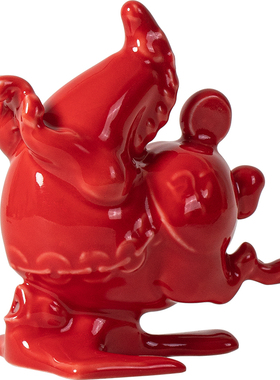 桌面装饰摆设创意红色陶瓷马生肖摆件家居装饰品创意可爱动物造型