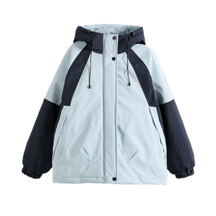 女童冬装加厚羽绒服外套2025新款中大童女孩冬季儿童初中生冲锋衣