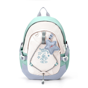 VANWALK星球兔 可爱糖果多巴胺新款学生女双肩包星星挂件轻便书包