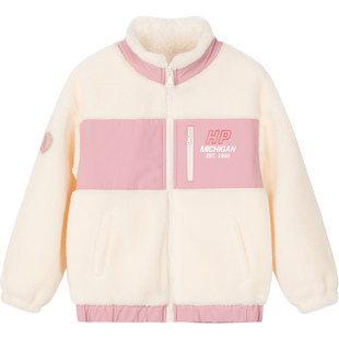 暇步士童装儿童春秋休闲外套男童时尚潮流外衣女童仿羊羔绒上衣