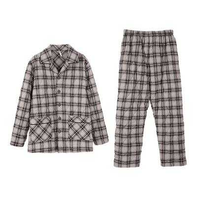 安之伴【巨保暖】三层加厚夹棉袄男士睡衣冬季梭织磨毛冬款家居服