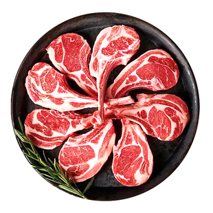 法式羊排新鲜战斧小羊排烧烤食材烤肉半成品宝宝辅食儿童羊肋排