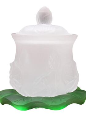 水晶玻璃莲花大号供佛杯