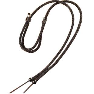 天珠横穿挂绳锁骨男女款粗细手工编织绳子挂脖玉坠文玩挂脖吊坠绳