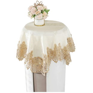 唯米99简约蕾丝布艺圆柱形立柜空调罩套百搭方形家用防尘布遮盖巾