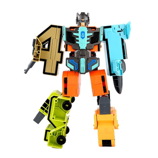 儿童数字合体变形汽车机器人益智玩具大号拼装积木趣味早教礼物