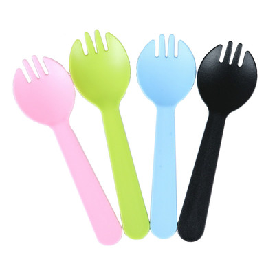 塑料一次性蛋糕独立包装加厚叉勺