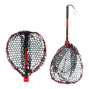 哈斯达手抄网折叠便携路亚抄网兜超轻网具溪流捞鱼网路亚抄网硅胶