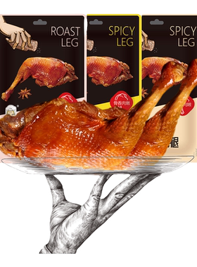 金八吧麻辣大鸭腿零食蜜汁五香腿