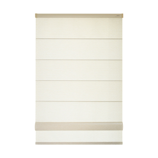 贵品亚麻罗马帘2026新款窗帘客厅书房升降卷帘折叠遮阳遮光百叶帘