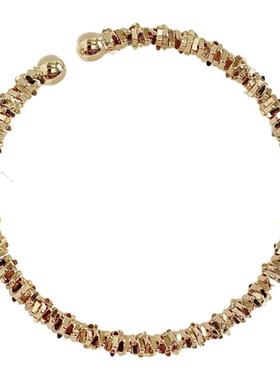 金色闪耀满天星碎银子手镯金首饰