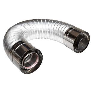 天然气壁挂炉烟筒加长软弯头双层铝合金排烟管软连接排气管可拉伸