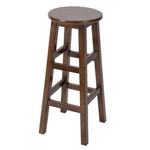 实木高脚凳子梯凳前台奶茶酒吧椅商用简约复古凳家用圆凳成人高凳