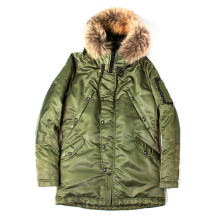 秋冬重磅防寒防水毛领羽绒服N-3B PARKA白鹅绒皮草派克外套高端