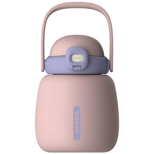 希乐儿童保温杯316男女生可爱大肚杯超萌吸管水杯高颜值网红杯子