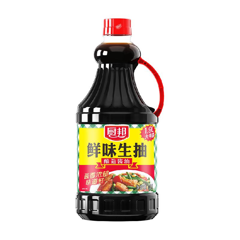 厨邦酱油鲜味生抽1.9L家用炒菜凉拌烹饪调味