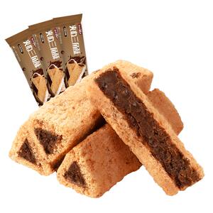 盐津铺子熔岩三角酥巧克力味夹心威化饼干解馋年货零食休闲食品