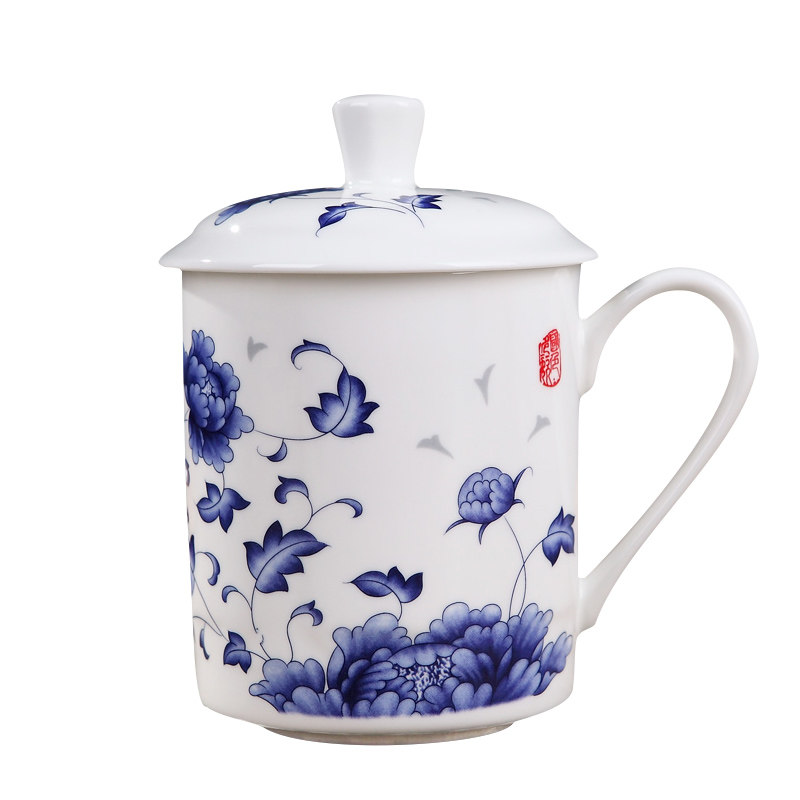 景德镇泡茶杯青花骨瓷杯