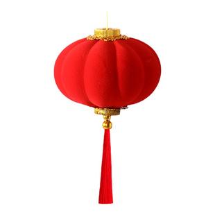 2026新年过年春节小红灯笼挂饰植绒盆景树上家用乔迁之喜装饰用品