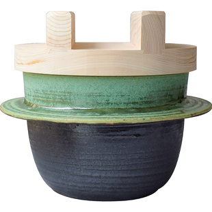 日本作家手工制作独步炎羽釜米饭粥锅 木盖土锅防溢煲汤家用炖锅