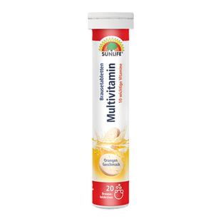 德国SUNLIFE伸力辅多种复合维生素VC泡腾片维C补充营养VBVEB1B2