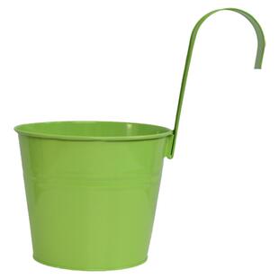 阳台挂式铁艺花盆糖果色家用多肉花器创意小绿植悬挂彩色铁皮花盆