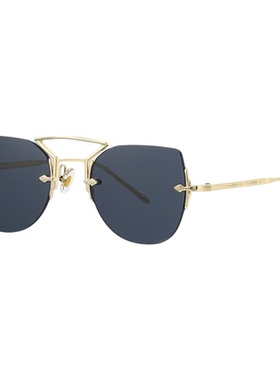 无框眼镜个性多边形时尚墨镜女