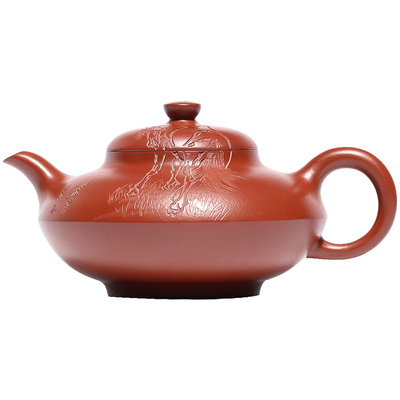 百年利永中式茶壶原矿朱泥