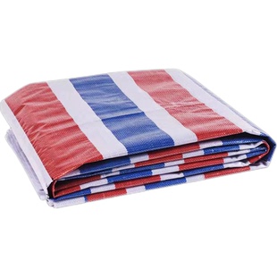 加厚三色雨花布防晒防尘布遮阳装修防水防雨布户外工地遮盖彩条布