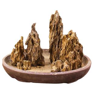 鱼缸造景石多孔松皮石小号龙骨石草缸水族装饰盆景石假山骨架山峰