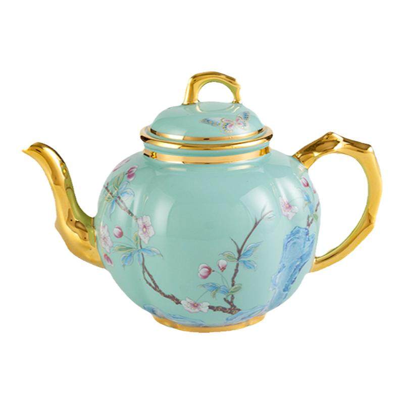 高淳陶瓷珐琅彩骨瓷茶壶