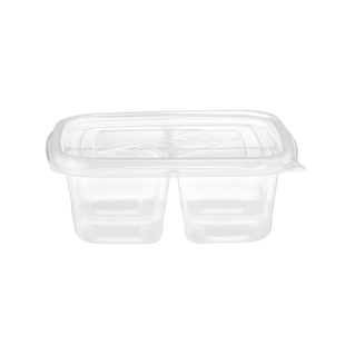 分格水果切盒四宫格水果外卖盒一次性厚切炒酸奶打包盒子塑料透明