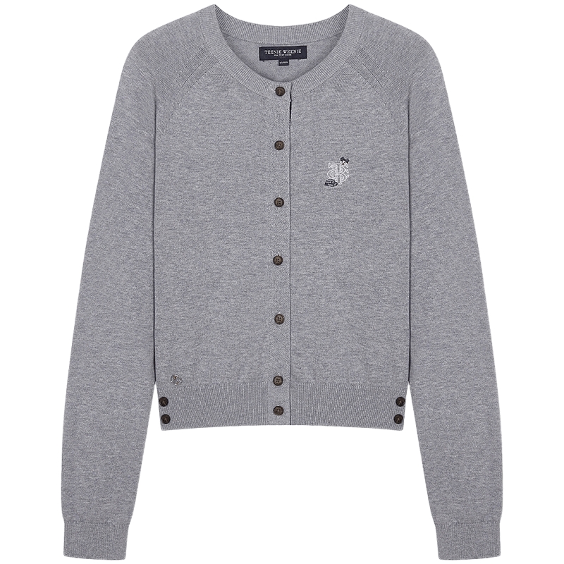 TeenieWeenie小熊女装毛衣2025秋季新款简约休闲柔软舒适针织开衫