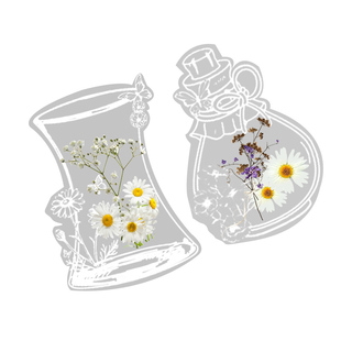 干花书签标本塑封膜瓶子里的春天收集手工diy材料小学生透明花朵大号玻璃瓶制作树叶粘贴画礼物创意学生礼物