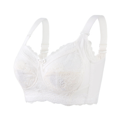 安娜蜜语全罩杯性感内衣大胸显小蕾丝超薄透气文胸上托收副乳夏季