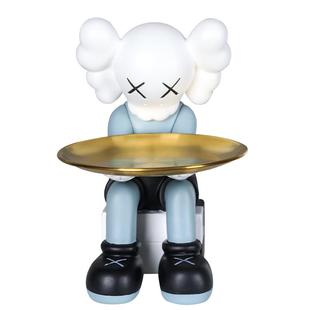 潮流kaws手办摆件暴力熊公仔玩偶客厅大型落地托盘装饰乔迁礼物