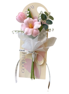 女神节贺卡郁金香仿真花假花