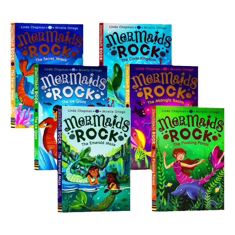 美人鱼摇滚全套6册 英文原版绘本 儿童冒险章节小说 Mermaids Rock青少年课外阅读 Little Tiger英国小老虎出品Linda Chapman著作