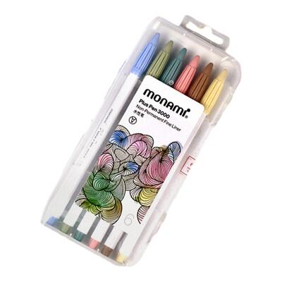 包邮60色纤维笔韩国慕那美