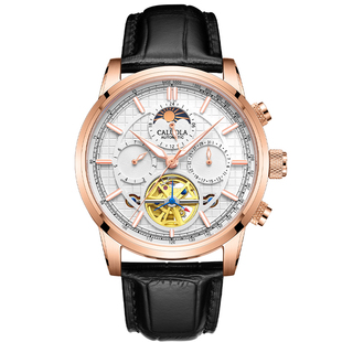 卡罗莱2025年新款镂空男士手表机械表手表男时尚防水品牌正品男表