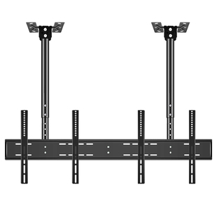 多双屏电视机吊架奶茶店铺伸缩旋转挂墙架悬空吊顶天花板支架