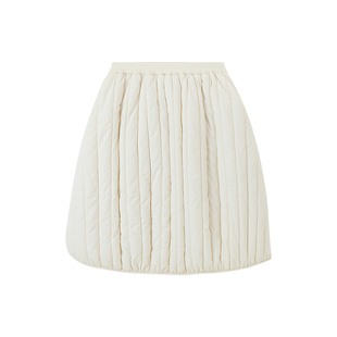 布丁哈鲁冬装女童童装绗棉裙子2026秋冬新款儿童保暖百搭半身裙