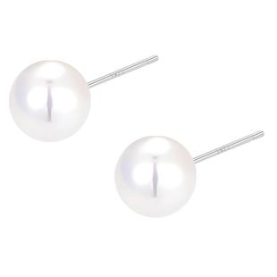 999纯银针极简施家珍珠耳钉女fever同款强光养耳洞耳环高级感耳饰