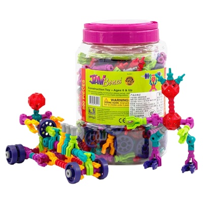 美国Jawbones龙骨百变积木儿童益智拼插玩具开放式拼搭男女孩礼物