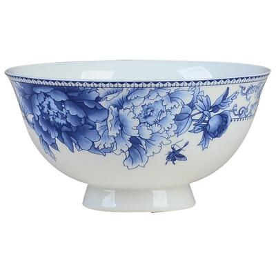 煜乾青花瓷碗骨瓷中式高脚碗餐具