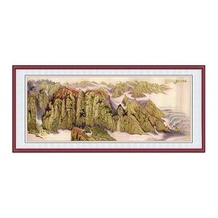 新中式立体浮雕描金幽燕金秋园装饰画中式山水办公室挂画客厅壁画