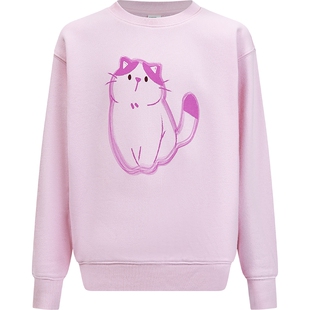 本来BENLAI女童抗菌圆领卫衣内搭打底宽松上衣25秋新款BTAW50010